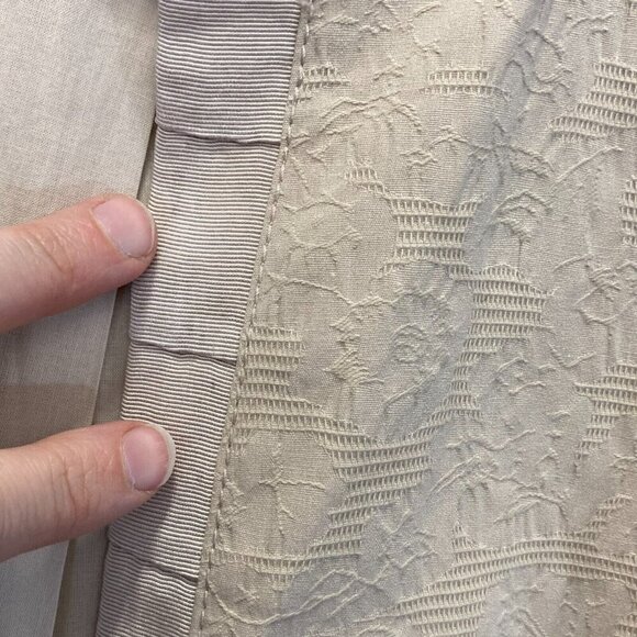 Chico's Size 2 (Large 12) Textured Open Front Jacket Tan Beige Cuffed 3/4 Sleeve - Picture 7 of 16